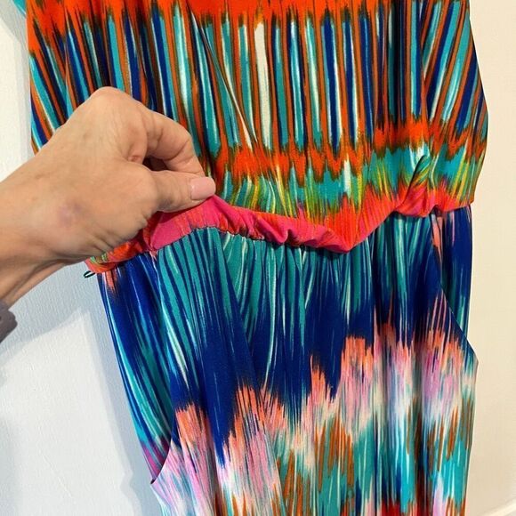 Bisou Bisou Michele Bohbot Blouson Adjustable Strap Maxi Dress - Picture 3 of 8